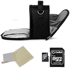 BLACK Slim Compact Protective Travel Digital Camera Carrying Case with Accessory Compartment For Canon Compact Digital Camera Fits: IXUS 800 IS ELPH SD700 IS IXY 800 IS ( PC1176 ) / 900 Ti ELPH SD900 IXY 1000 ( PC1206 ) / 130 ELPH SD1400 IS IXY 400F ( PC1472 ) / 960 IS ELPH SD950 IS IXY 2000 IS ( PC
