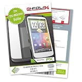 atFoliX FX-Mirror Displayschutzfolie für HTC Desire S (2-er Pack) - Displayschutz vollverspiegelt! Höchste Qualität - Made in Germany!