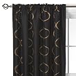 Home Hourglass Embroidered Window Panel - Black
