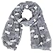 MissShorthair Women's Fashion Soft Light Cartoon Sheep Sheer Infinity Scarf (Gray Long)