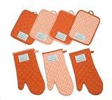 Review Eugenia Linens PH-SG-01 / Burnt Orange Potholder with Gingham Trim