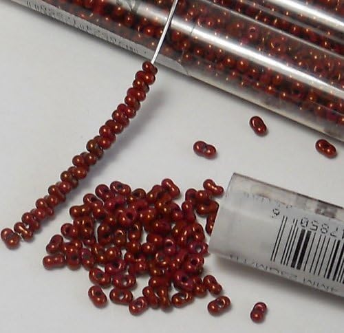 Antique Terracota Bronze Luster 2x4mm 6/0 Peanut Farfalle Butterfly Seed Beads 23 Gram Tube by Japanese Peanut Beads