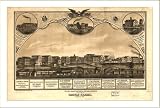 Historic Battle Creek, Michigan, c. 1869, Bird's Eye View Map (S) (WS)