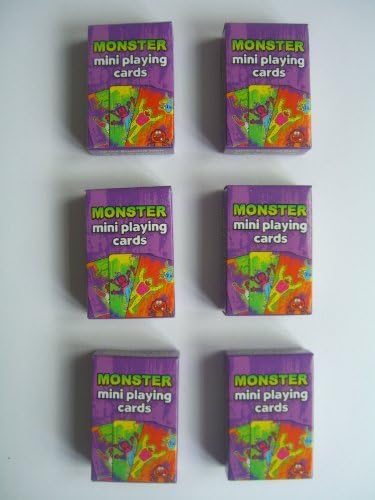 6 Packs of MONSTER Mini Playing Cards {Party/Loot Bag Toys}