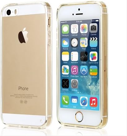 Moreach iPhone 5S / 5 Clear Back Case with Bumper Shock Absorption Bumper(Crystal VIEW TPU) + Anti Scratch High Transparency Crystal Clear Back Panel(Acrylic) + Dust Plug for Apple iPhone 5S / 5-Crystal Clear