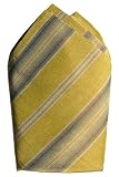 Khaki Gold Silk Handkerchief, 100% Silk Dupioni - by Royal Silk
