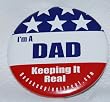 Dad Keeping It Real Button - Red/White/Blue
