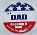 Dad Keeping It Real Button - Red/White/Blue