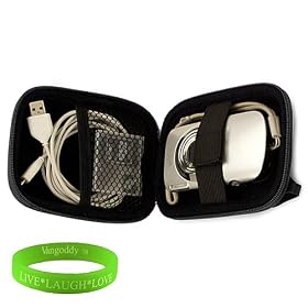 Nylon Black Extra Thick Case with Reinforced Exterior Shell for all models & colors of your Canon Digital Camera Point and Shoot Powershot A1200 , A2200 , A2300, A2400 IS , A3300 , A3400 , A4000 with HD Video + Green Vangoddy Bracelet!!!