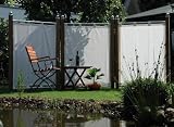 Eigenschaften LECO-Werke  / ROYAL Paravent, 3,40 x 1,60 Meter, Bangkirai-Holz + Edelstahl