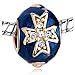 Pugster Sapphire Blue Drip Gum Celtic Cross Crystal Faberge Egg Bead Fits Pandora Charm Bracelet