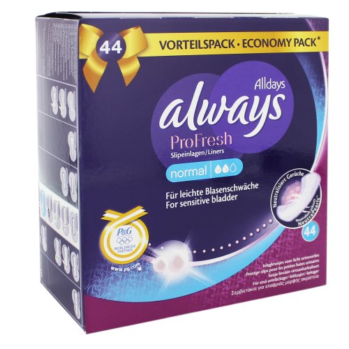 Always Alldays normal ProFresh panty liners for light bladder weakness
