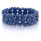 Cute Stretchy Lapis-Lazuli Bracelet