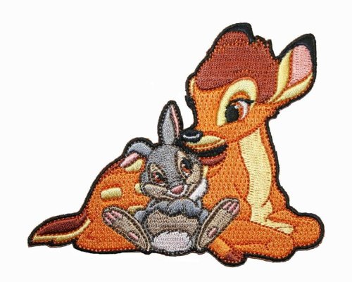 Walt Disney Bambi & Thumper Rabbit Embroidered Iron On Applique Patch