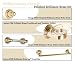 Delta 691 Polished Brass Bathroom Accessories 4-Piece Set: Towel Bar/Robe Hook/Tumbler/Tissue Holder