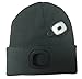 Charge Cap USB Bright LED headlamp Beanie - Activewear LED headlamp. Remove + Recharge Bright LED Lights, NO Batteries to Replace, LED Beanie hat