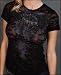 Sinful Clothing - Women's Crowned Burnout Tee in Black