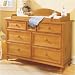 Young America by Stanley 284-14-02 Changing Station Series Winterhaven Seven-Drawer Dresser with Opt