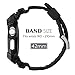 GMYLE Hard Case with Rubber Strap Band Rugged Shock Resist Protection for Apple Watch 42mm - Matte Black GA-1