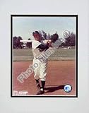 Pee Wee Reese Batting Double Matted 8 X 10 Photograph (Unframed)