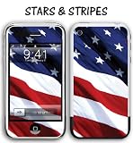 New Apple iPhone 2g, 3g, 3gs Designer Skin Sticker With Matching Digital Wallpaper - Stars N Stripes
