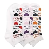 Lot Of 3 Pairs Womens Love Anklet Ped Socks ( 9-11)