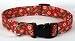 Red With Christmas Trees Medium Designer Dog Collar