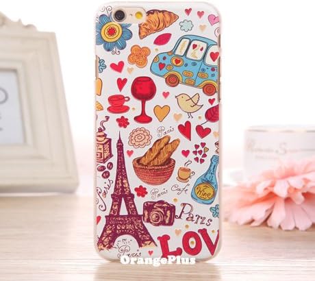 iPhone 6 Plus Case, OrangePlus ® iPhone 6 Plus Colored Series Protective Case [Scratch-Resistant] Translucent Hard Back Cover for iPhone 6 Plus 5.5 inch (Pairs Love)