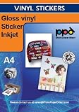 A4 Inkjet Gloss Vinyl Self Adhesive Sticker Paper x20 sheets