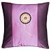 EXP Decorative Handmade Silky Violet & Purple Cushion Cover / Pillow Sham - Golden Sunflower Design