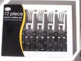 Kitchen & Housewares : SWAN 12 PIECE STEAK KNIVES AND FORKS