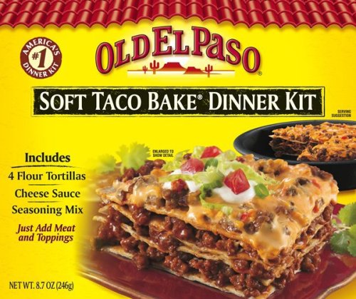 Old El Paso Dinner Kits, Soft Tacos, 8.7-Ounce Boxes (Pack of 12)