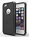 iPhone 5S Case, MiHua Apple iPhone 5 5S Protective Case Shockproof Rubber Slim Case Cover Anti-scratch Luxury Hybrid Dual Layer Full Cover Case for iPhone 5 5S (Black)