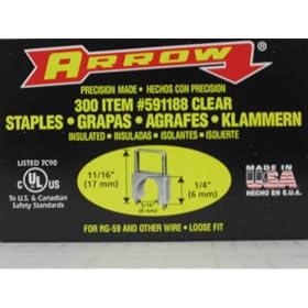 Arrow Fastener 591188 1 4-Inch by 5 16-Inch Clear Insulated Staples by Jensen