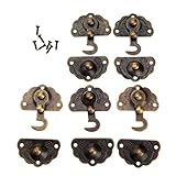 5個入り 木箱アクセサリー バックルスナップ シャックル ボックスロック 金属バックル ネジ付き 木箱装飾 45*35mm