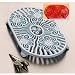Trivet Sun & Flowers Cast Iron Oval Red (Made the UK) - Cast In Style #M376-Red