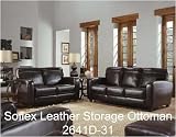 Lea-Flex Furniture Leather Storage Ottoman 2641D-31