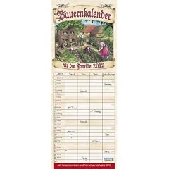 Bauernkalender f�r die Familie 2012: Mit 4 Spalten. Mit Ferienterminen