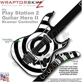 PS2 Guitar Hero II (2) Kramer Guitar Bullseye Black and White WraptorSkinz TM Faceplate Skin by TuneTattooz TM