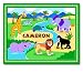 Wild Animals Large Green Personalized Print