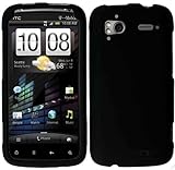 Tmobile HTC Sensation 4G Accessory - Black Rubber Protective Hard Case Cove ....