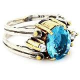 <b>BORA Reversible Amethyst and Blue Topaz Ring Size 7</b>