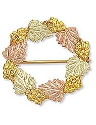 Landstroms Black Hills Gold Circular Brooch Pin - H402