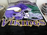 Royal Plush Raschel Blanket/Throw - Minnesota Vikings