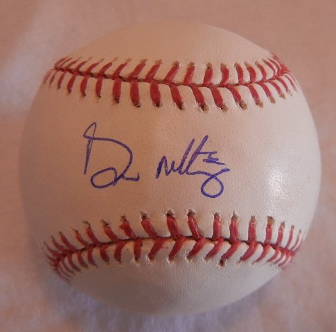 Don Mattingly Autographed Official Major League Baseball W/PROOF, Picture of Don Signing For Us, Los Angeles Dodgers, New York Yankees