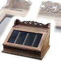 Clayre & Eef - 40387 Besteckkasten aus altem Holz mit Glasdeckel 30*24*20 cm