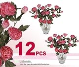 12 Pieces of 24" Dry Look Peony Artificial Silk Flower Sprays
