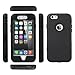 ULAK Heavy Duty Rugged Case Cover for Apple iPhone 6 Plus (5.5 inch) with Shockproof Belt Clip Holster (Black)