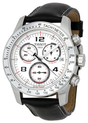 Tissot Men's T0394171603700 V8 Chronograph White Chronograph Dial Watch