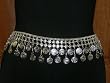 bellydance Wrap Belt Coins Belly dance Hip Jewelry Silver Metal Dangling Belt
